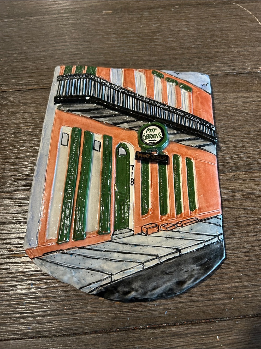 Pat O’Brien’s bar New Orleans Clay Originals Plaque HTF by Amanda